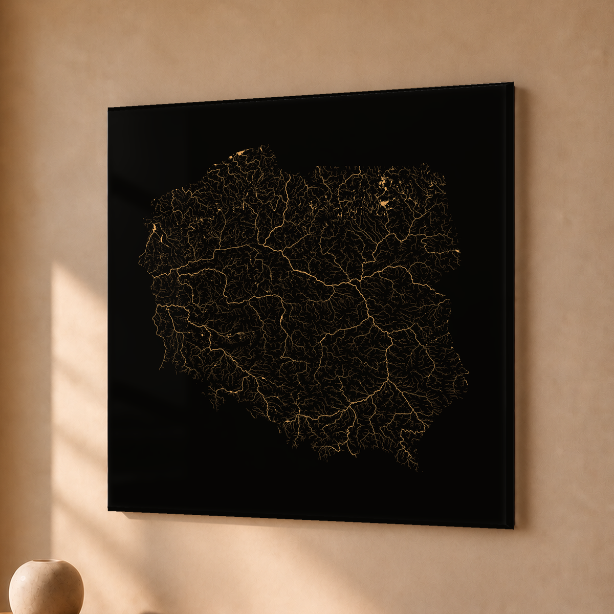 Beautiful Rivers — Polónia — Cobre, Acrílico · 30 × 30 cm, Sem margem