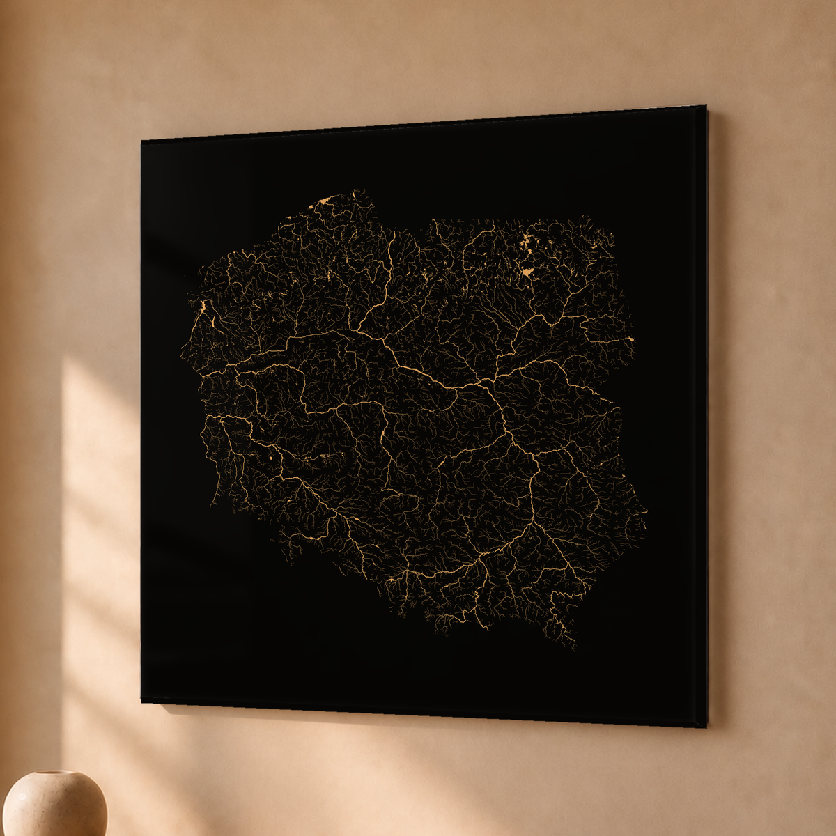 Beautiful Rivers — Polónia — Cobre, Acrílico · 50 × 50 cm, Sem margem