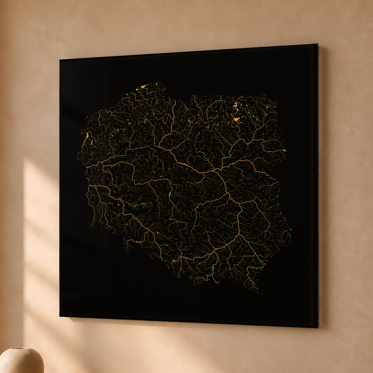 Beautiful Rivers — Polónia — Cobre, Acrílico · 76 × 76 cm, Sem margem