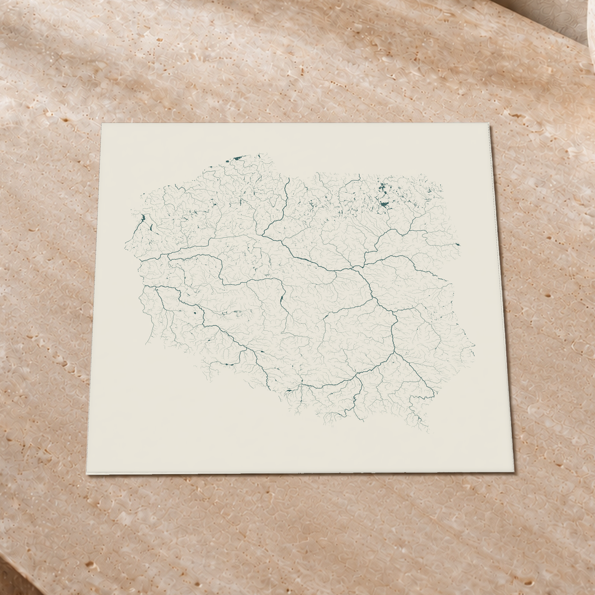 Beautiful Rivers — Polónia — Natural e luminosa, Impressão fine art · 30 × 30 cm, Sem margem