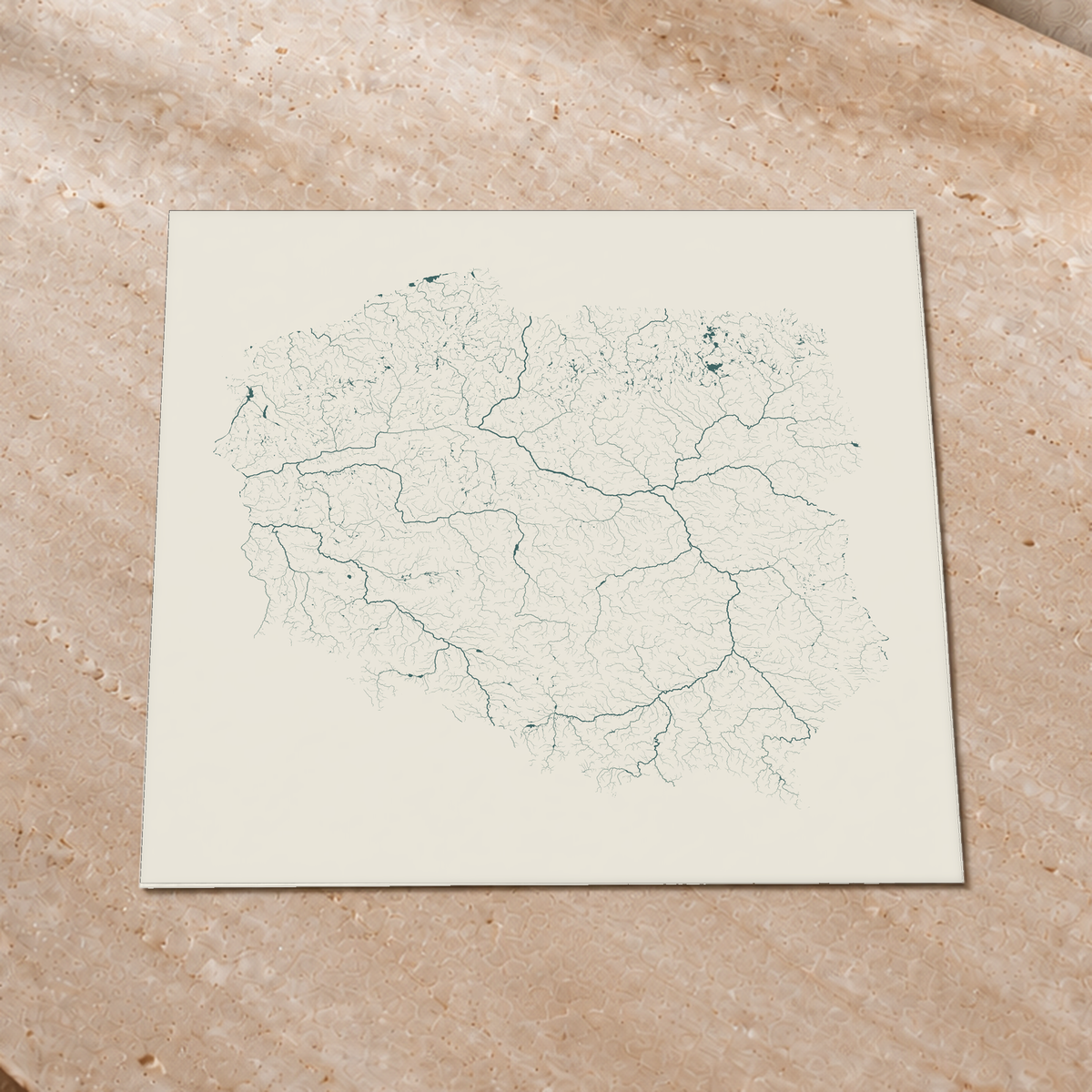 Beautiful Rivers — Polónia — Natural e luminosa, Impressão fine art · 76 × 76 cm, Sem margem