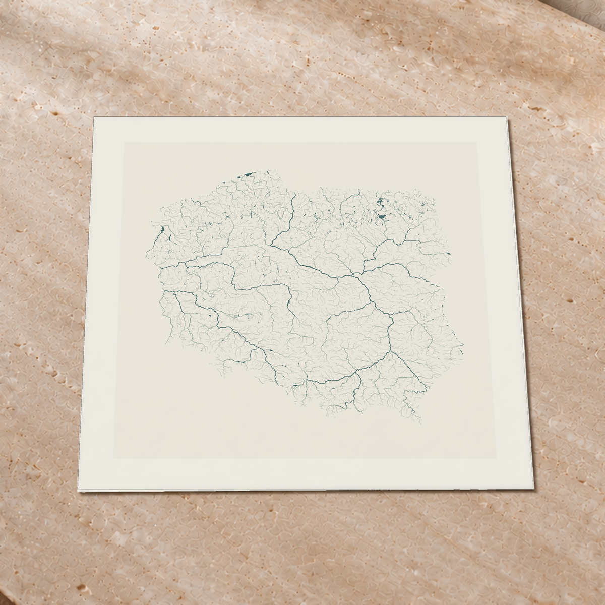 Beautiful Rivers — Polónia — Natural e luminosa, Impressão fine art · 76 × 76 cm, Margem branca