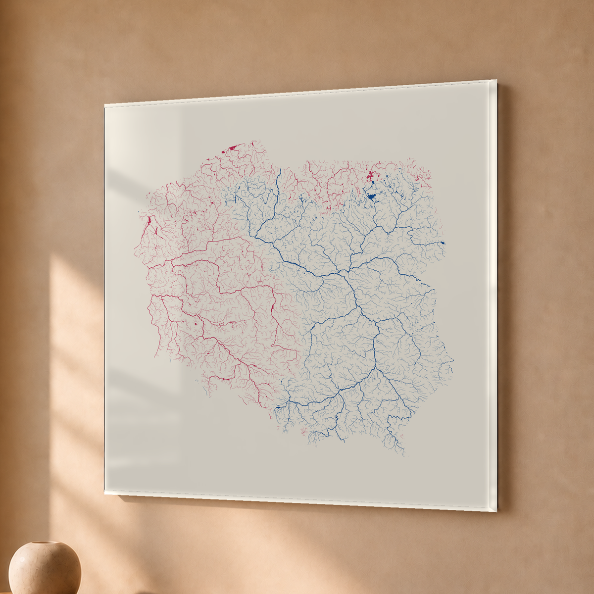 Beautiful Rivers — Polónia — Risografia, Acrílico · 30 × 30 cm, Sem margem