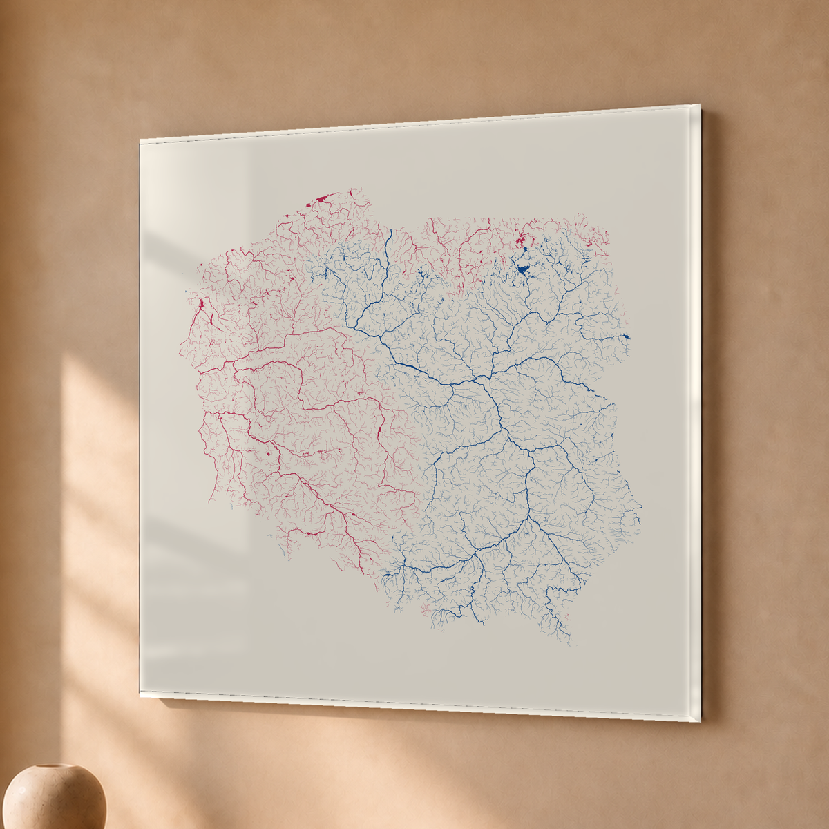 Beautiful Rivers — Polónia — Risografia, Acrílico · 50 × 50 cm, Sem margem