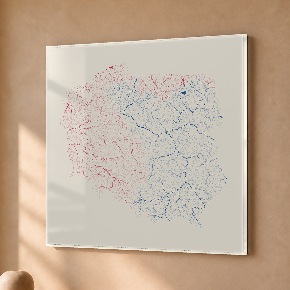 Beautiful Rivers — Polónia — Risografia, Acrílico · 76 × 76 cm, Sem margem
