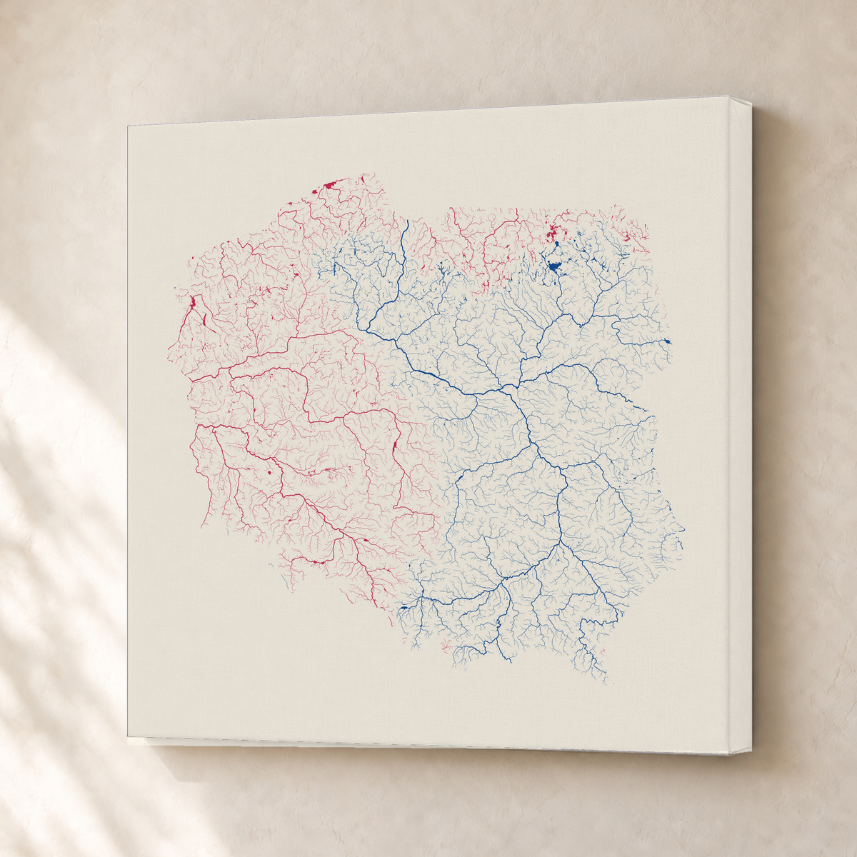 Beautiful Rivers — Polónia — Risografia, Canvas · 30 × 30 cm, Sem margem