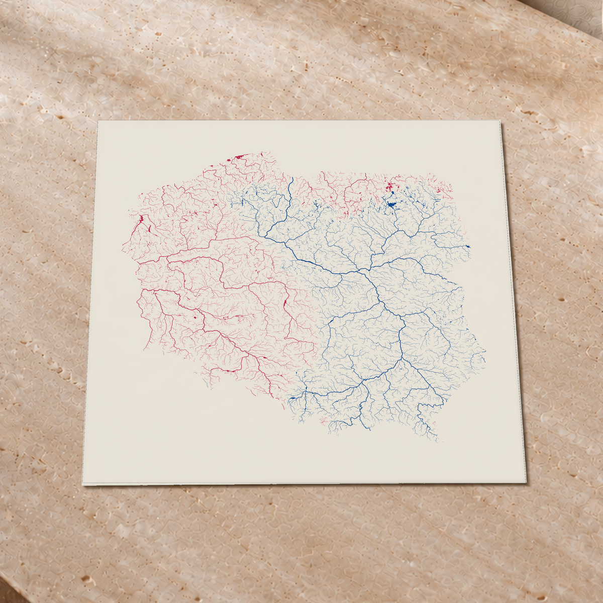 Beautiful Rivers — Polónia — Risografia, Impressão fine art · 50 × 50 cm, Sem margem
