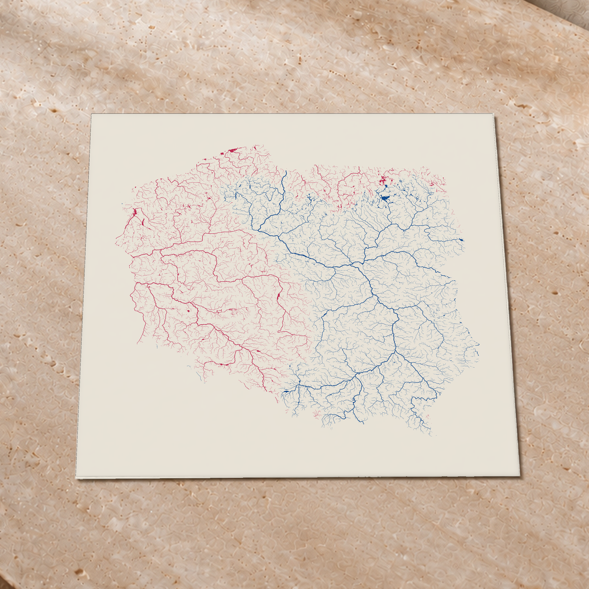 Beautiful Rivers — Polónia — Risografia, Impressão fine art · 76 × 76 cm, Sem margem