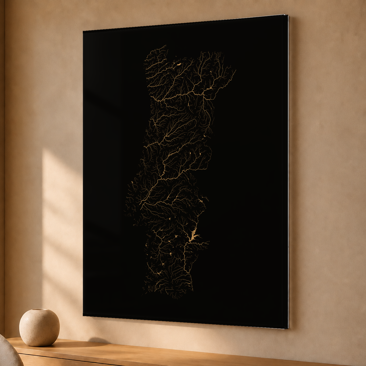 Beautiful Rivers — Portugal — Cobre, Acrílico · 30 × 40 cm, Sem margem