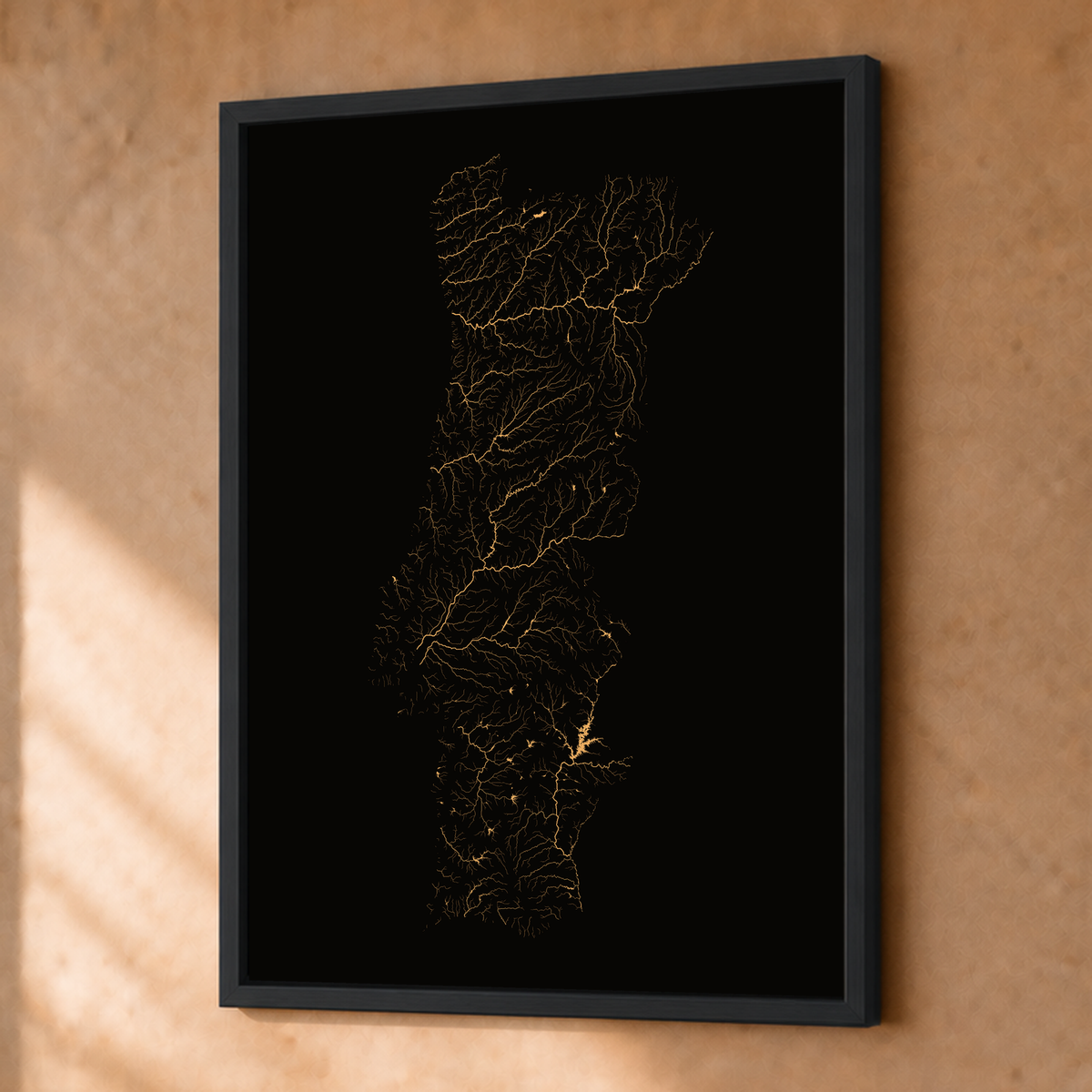 Beautiful Rivers — Portugal — Cobre, Fine art emoldurado · 30 × 40 cm, Preto · Sem margem