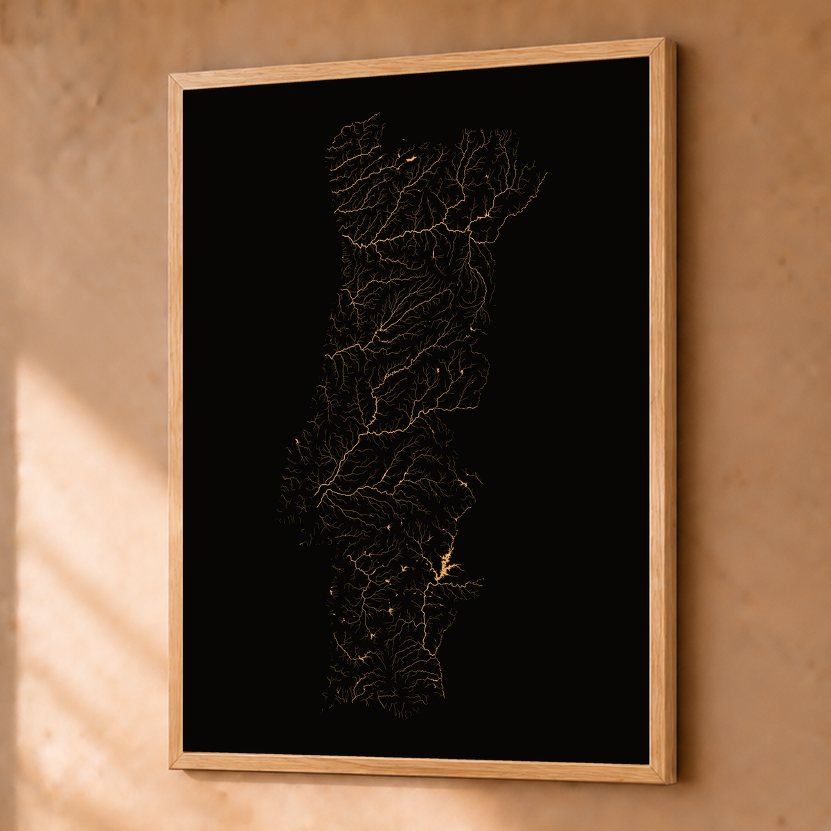 Beautiful Rivers — Portugal — Cobre, Fine art emoldurado · 45 × 60 cm, Natural · Sem margem