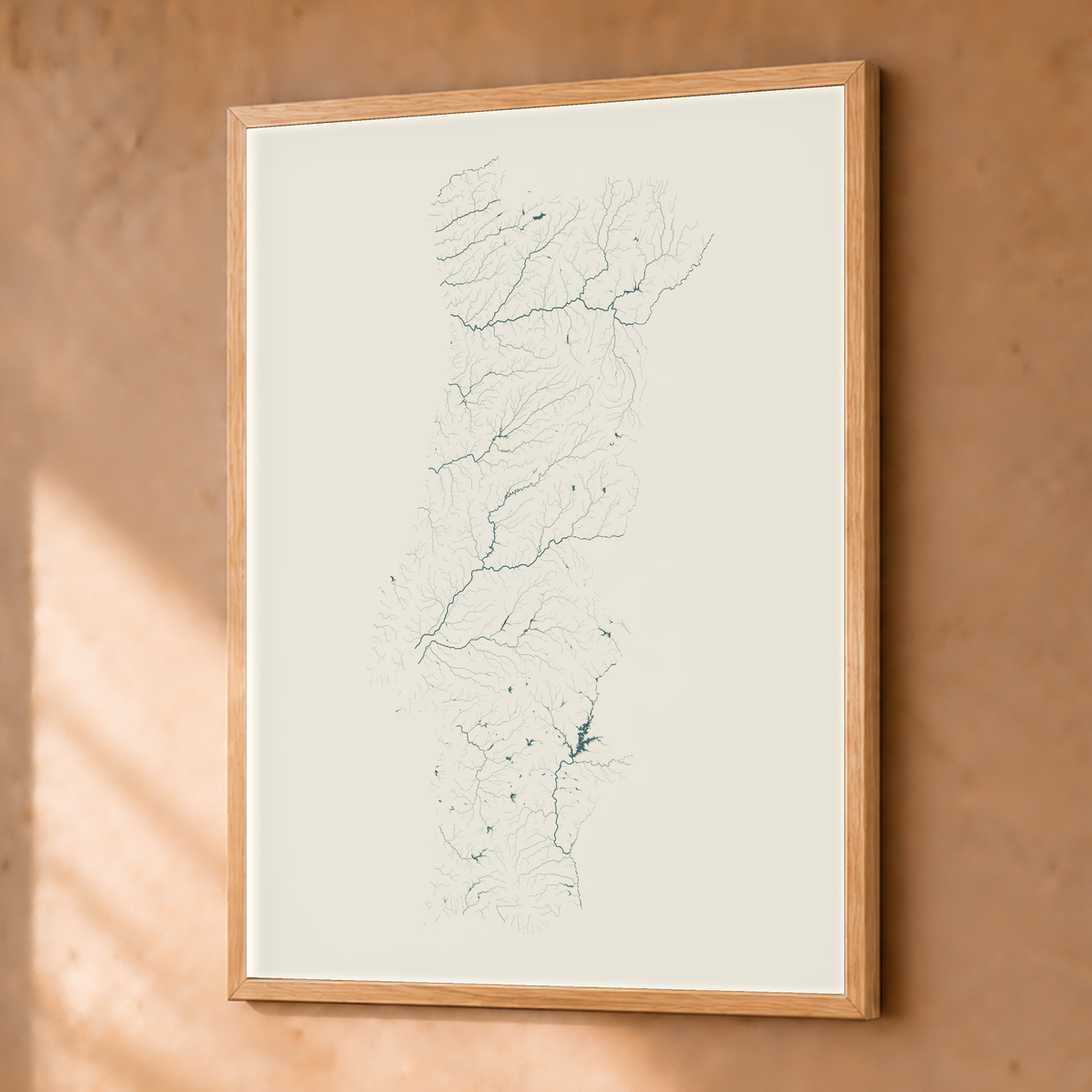Beautiful Rivers — Portugal — Natural e luminosa, Fine art emoldurado · 30 × 40 cm, Natural · Sem margem