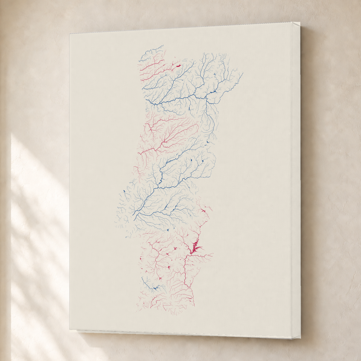 Beautiful Rivers — Portugal — Risografia, Canvas · 30 × 40 cm, Sem margem