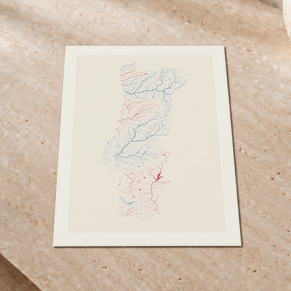 Beautiful Rivers — Portugal — Risografia, Impressão fine art · 30 × 40 cm, Margem branca