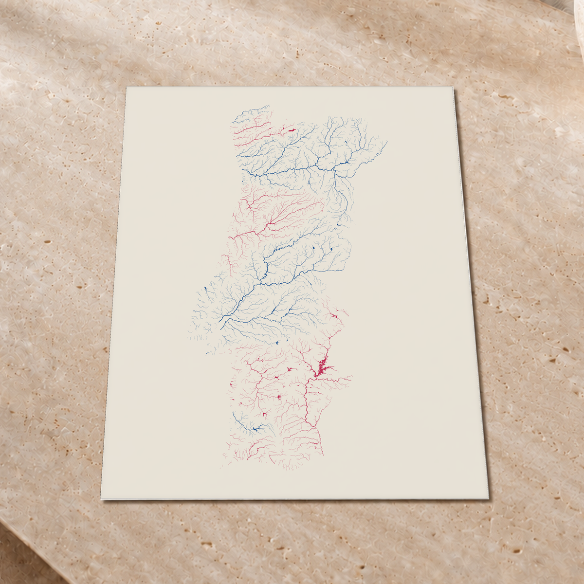 Beautiful Rivers — Portugal — Risografia, Impressão fine art · 45 × 60 cm, Sem margem