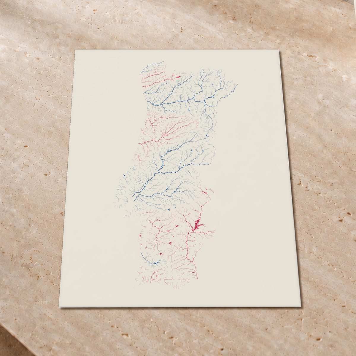 Beautiful Rivers — Portugal — Risografia, Impressão fine art · 60 × 80 cm, Sem margem