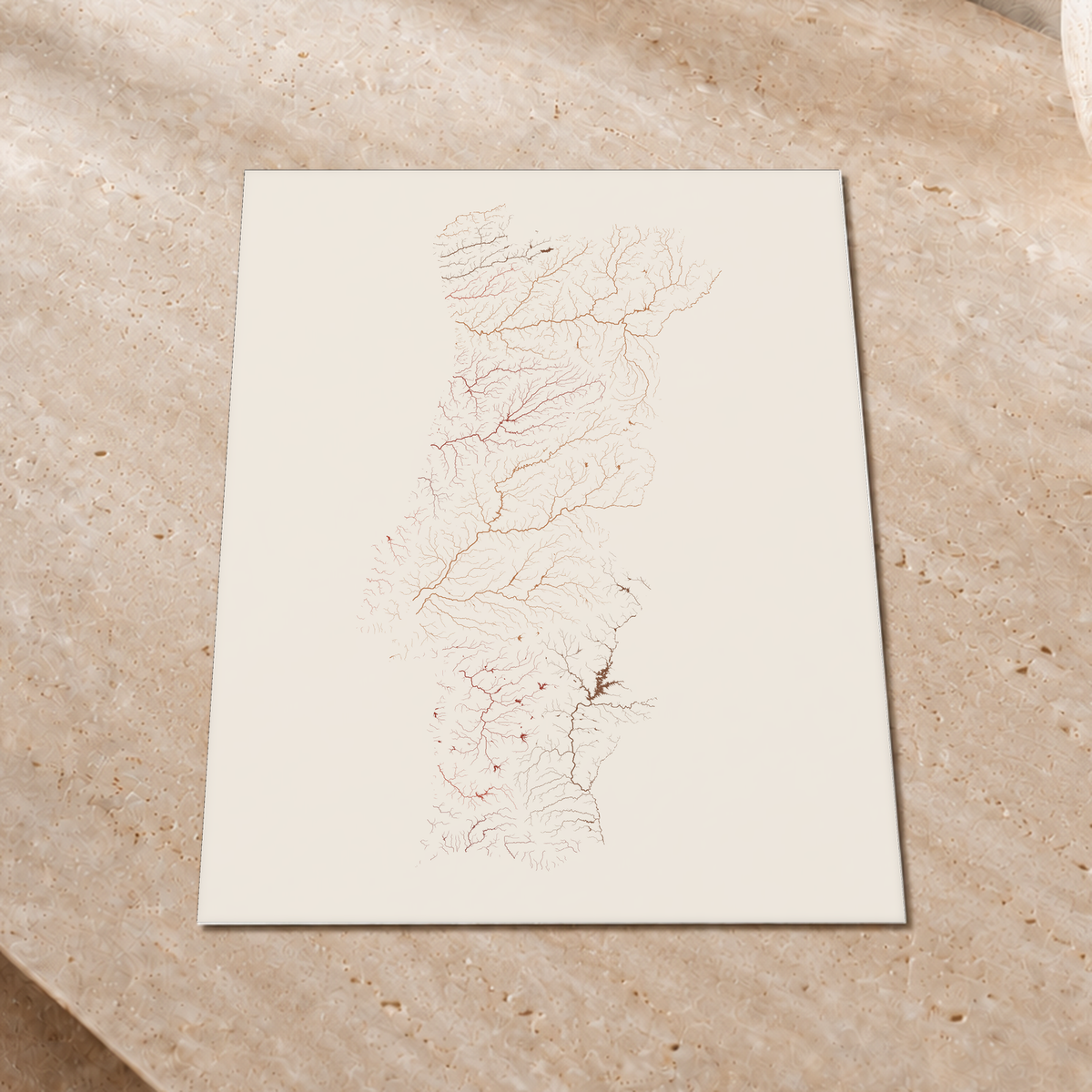 Beautiful Rivers — Portugal — Terracota e areia, Impressão fine art · 30 × 40 cm, Sem margem