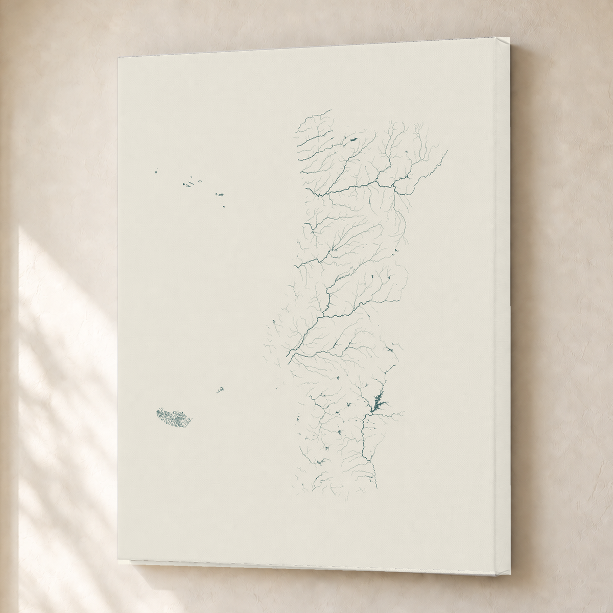 Beautiful Rivers — Portugal com Ilhas — Natural e luminosa, Canvas · 30 × 40 cm, Sem margem