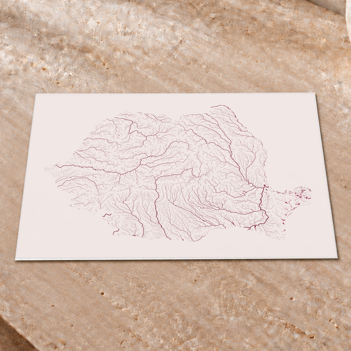 Beautiful Rivers — Roménia — Ameixa e rosé, Impressão fine art · 30 × 40 cm, Sem margem