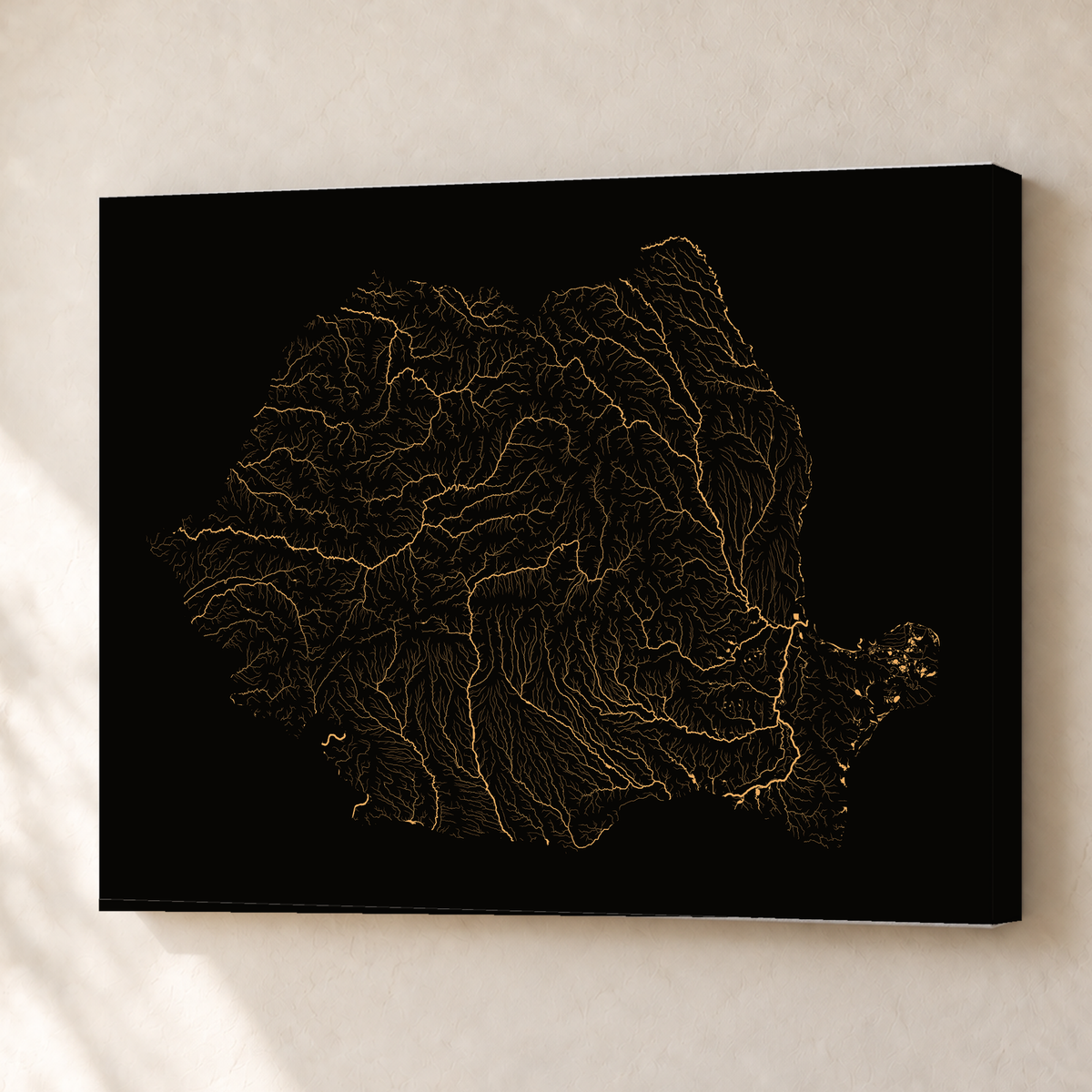 Beautiful Rivers — Roménia — Cobre, Canvas · 45 × 60 cm, Sem margem