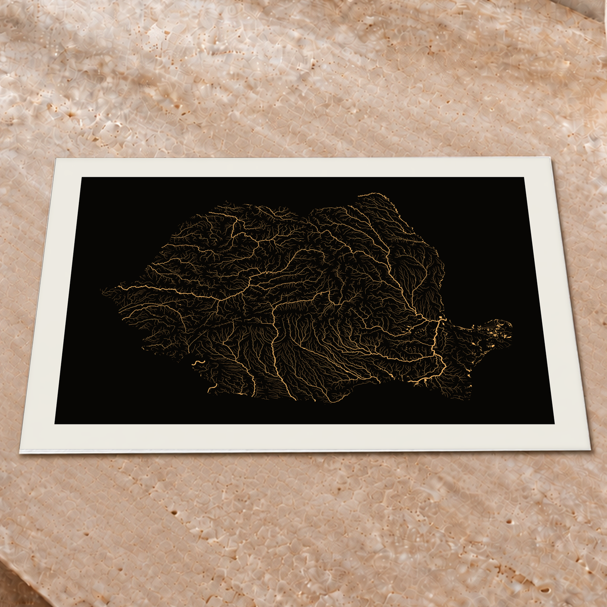 Beautiful Rivers — Roménia — Cobre, Impressão fine art · 45 × 60 cm, Margem branca