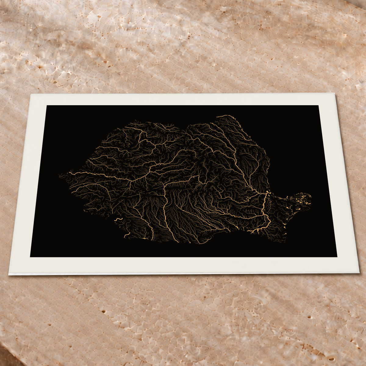 Beautiful Rivers — Roménia — Cobre, Impressão fine art · 60 × 80 cm, Margem branca