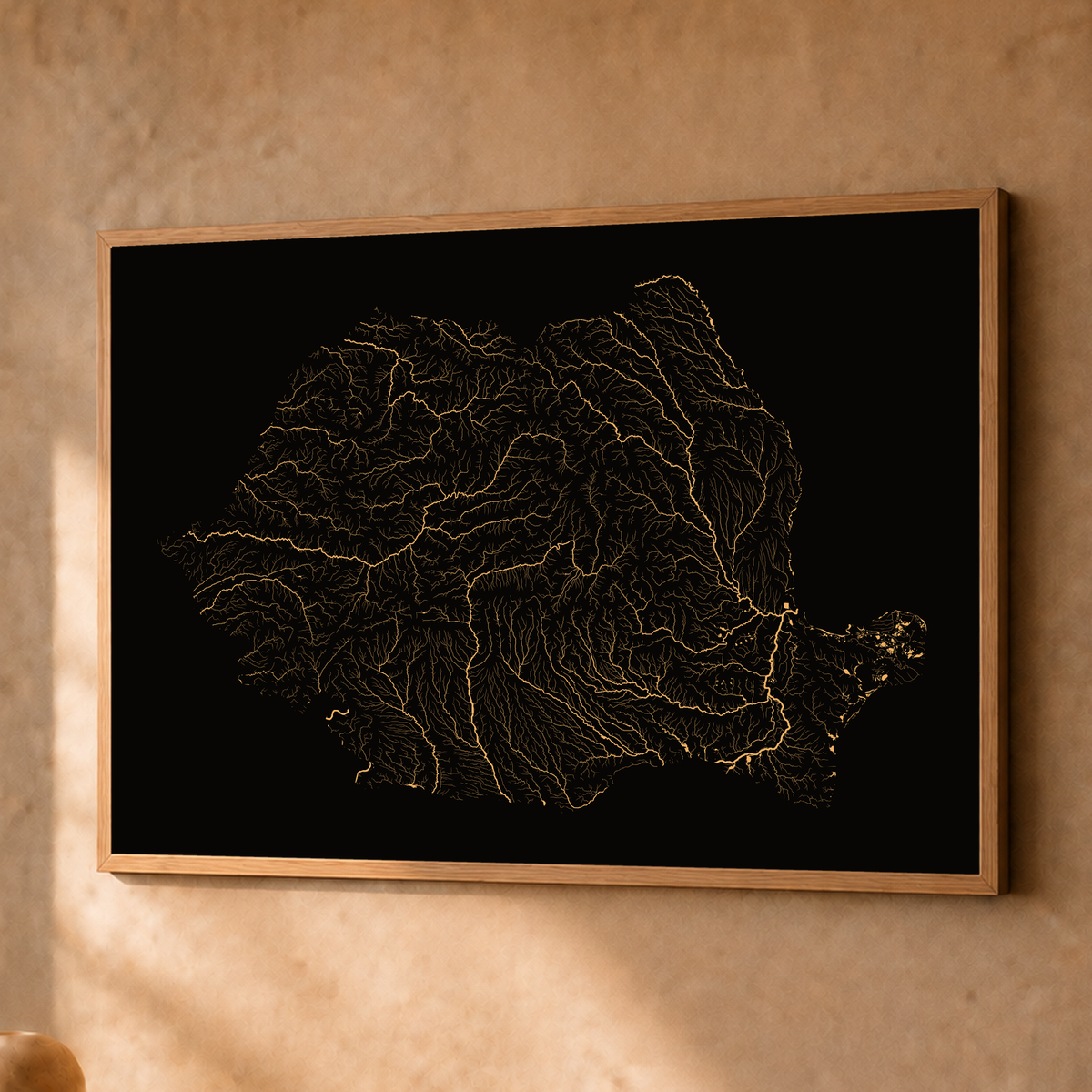 Beautiful Rivers — Roménia — Cobre, Fine art emoldurado · 45 × 60 cm, Natural · Sem margem