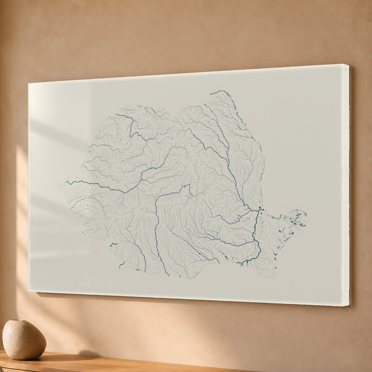 Beautiful Rivers — Roménia — Natural e luminosa, Acrílico · 40 × 60 cm, Sem margem