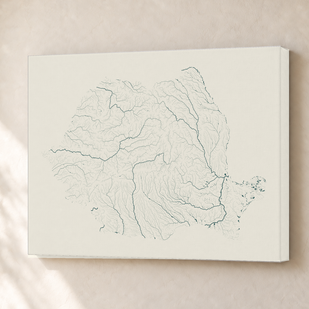 Beautiful Rivers — Roménia — Natural e luminosa, Canvas · 45 × 60 cm, Sem margem