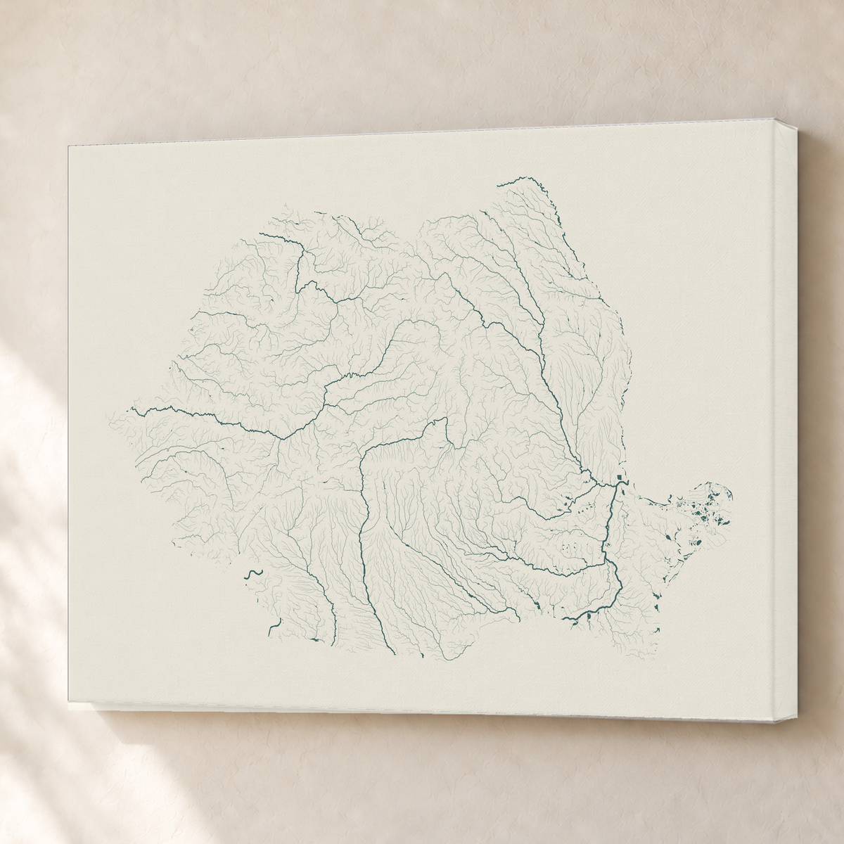 Beautiful Rivers — Roménia — Natural e luminosa, Canvas · 60 × 80 cm, Sem margem