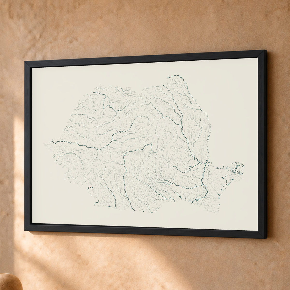 Beautiful Rivers — Roménia — Natural e luminosa, Fine art emoldurado · 30 × 40 cm, Preto · Sem margem