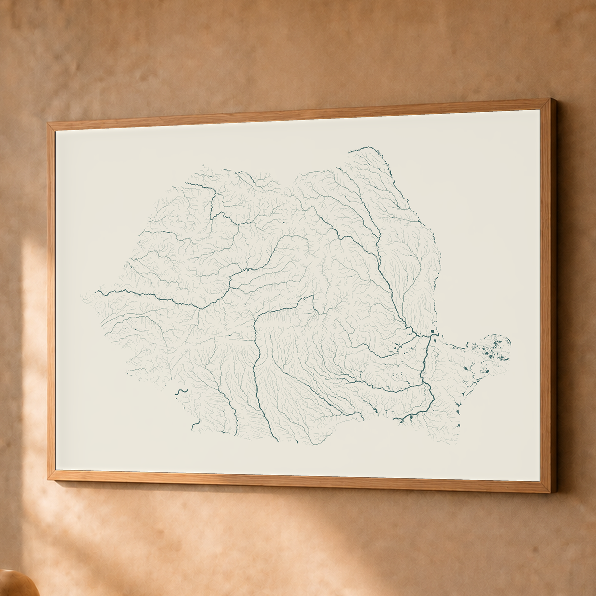 Beautiful Rivers — Roménia — Natural e luminosa, Fine art emoldurado · 60 × 80 cm, Natural · Sem margem