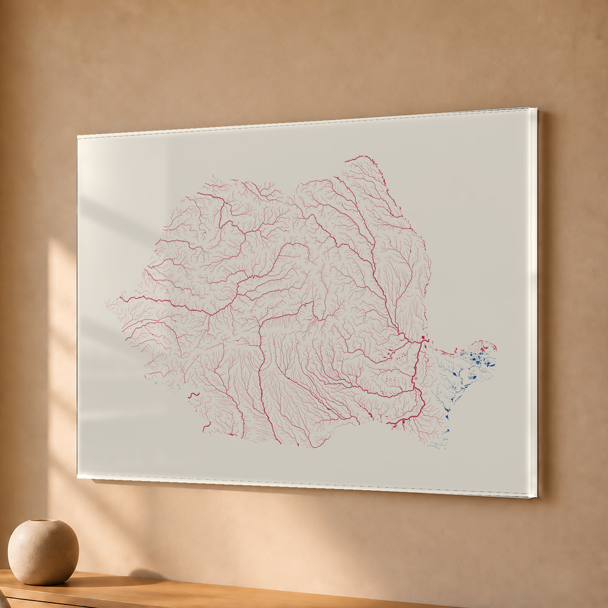 Beautiful Rivers — Roménia — Risografia, Acrílico · 30 × 40 cm, Sem margem