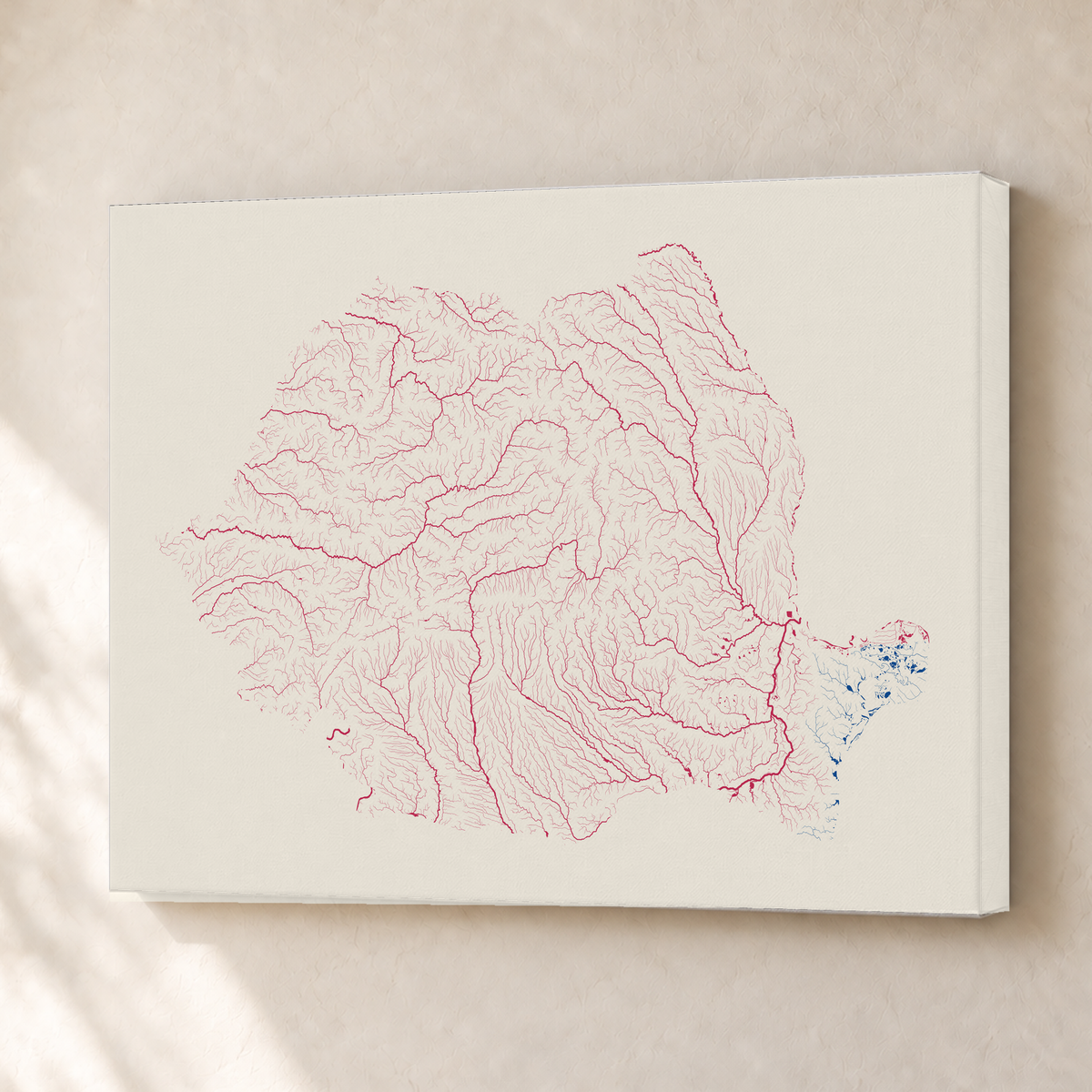Beautiful Rivers — Roménia — Risografia, Canvas · 30 × 40 cm, Sem margem