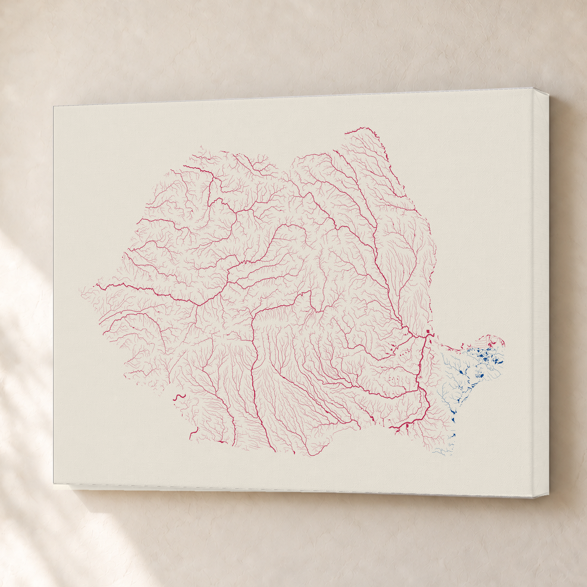 Beautiful Rivers — Roménia — Risografia, Canvas · 45 × 60 cm, Sem margem
