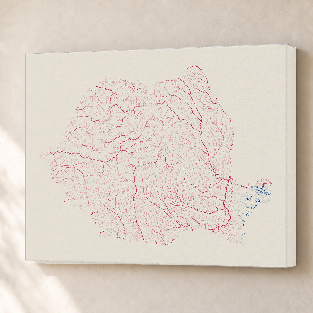 Beautiful Rivers — Roménia — Risografia, Canvas · 60 × 80 cm, Sem margem