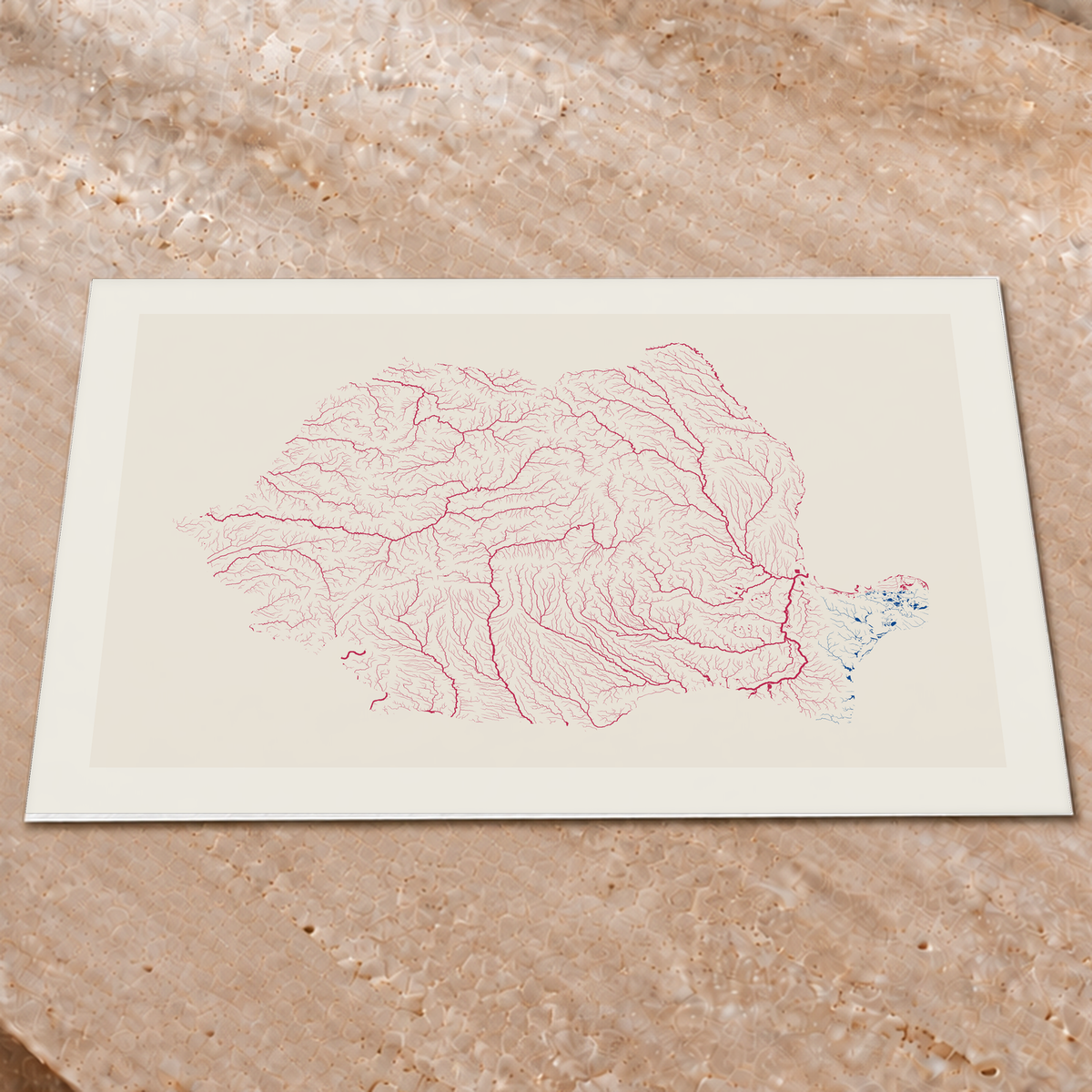 Beautiful Rivers — Roménia — Risografia, Impressão fine art · 60 × 80 cm, Margem branca