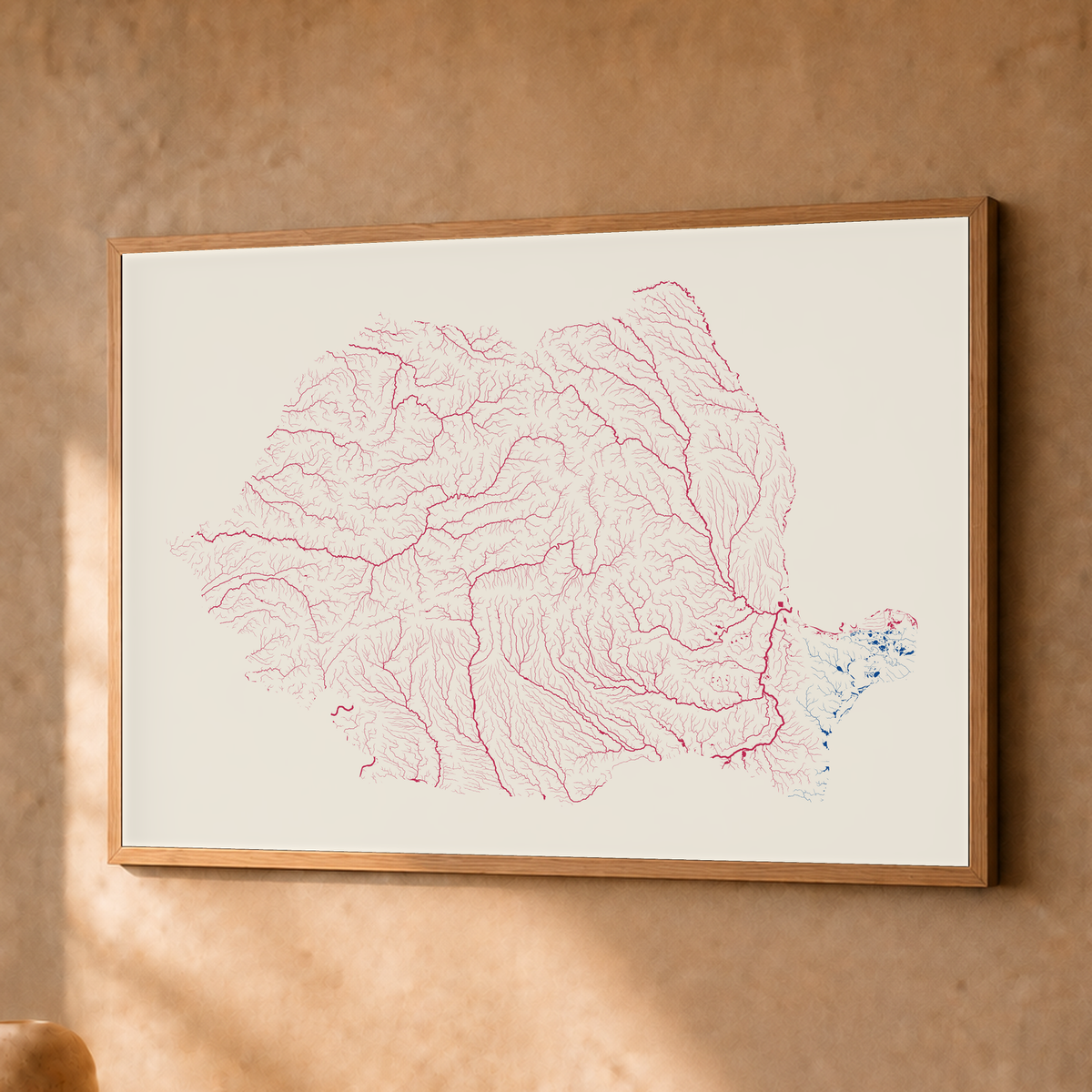 Beautiful Rivers — Roménia — Risografia, Fine art emoldurado · 30 × 40 cm, Natural · Sem margem