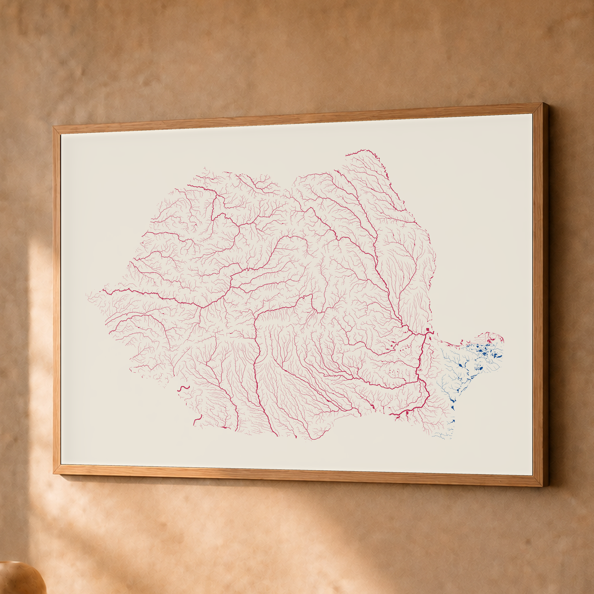 Beautiful Rivers — Roménia — Risografia, Fine art emoldurado · 45 × 60 cm, Natural · Sem margem