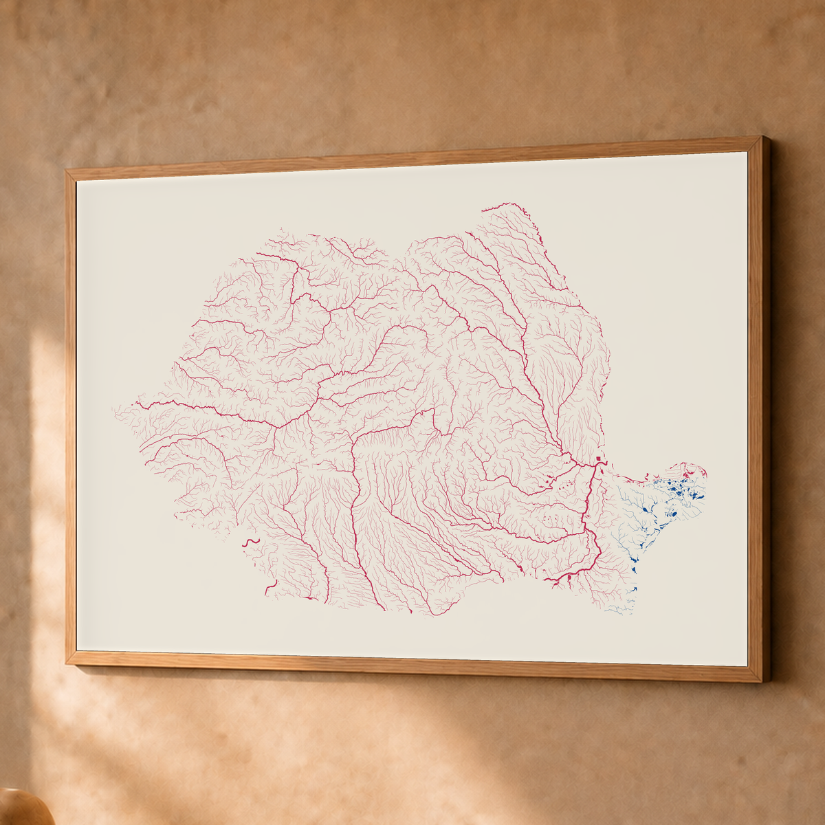 Beautiful Rivers — Roménia — Risografia, Fine art emoldurado · 60 × 80 cm, Natural · Sem margem
