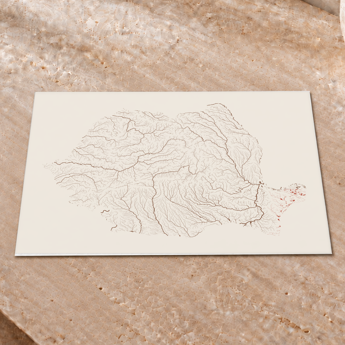 Beautiful Rivers — Roménia — Terracota e areia, Impressão fine art · 30 × 40 cm, Sem margem