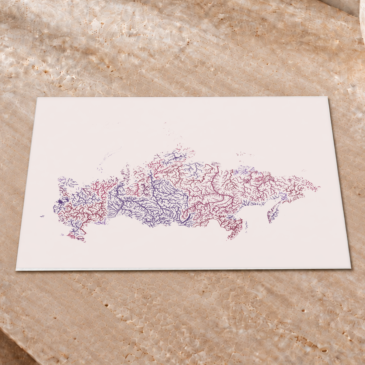 Beautiful Rivers — Rússia — Ameixa e rosé, Impressão fine art · 30 × 40 cm, Sem margem