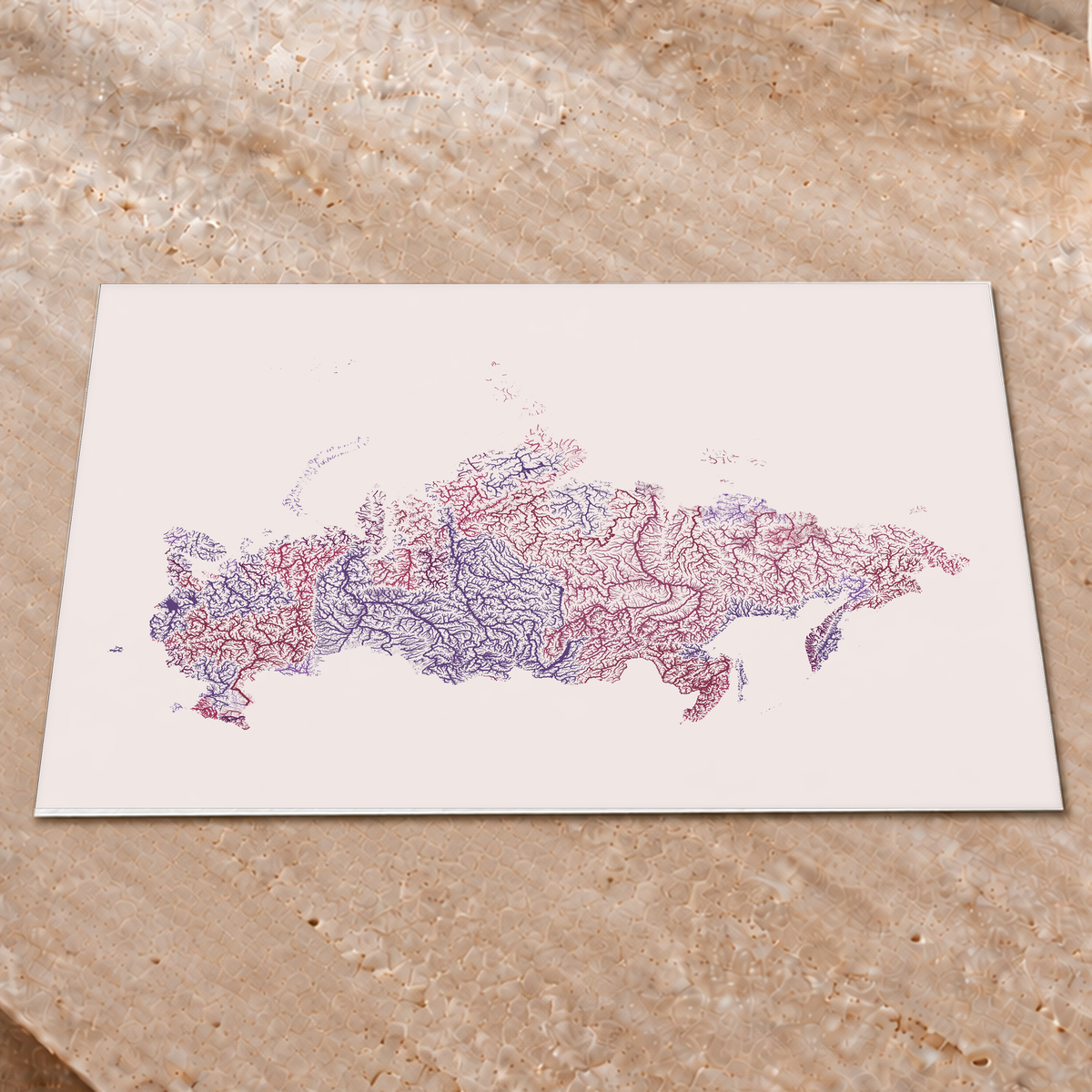 Beautiful Rivers — Rússia — Ameixa e rosé, Impressão fine art · 45 × 60 cm, Sem margem