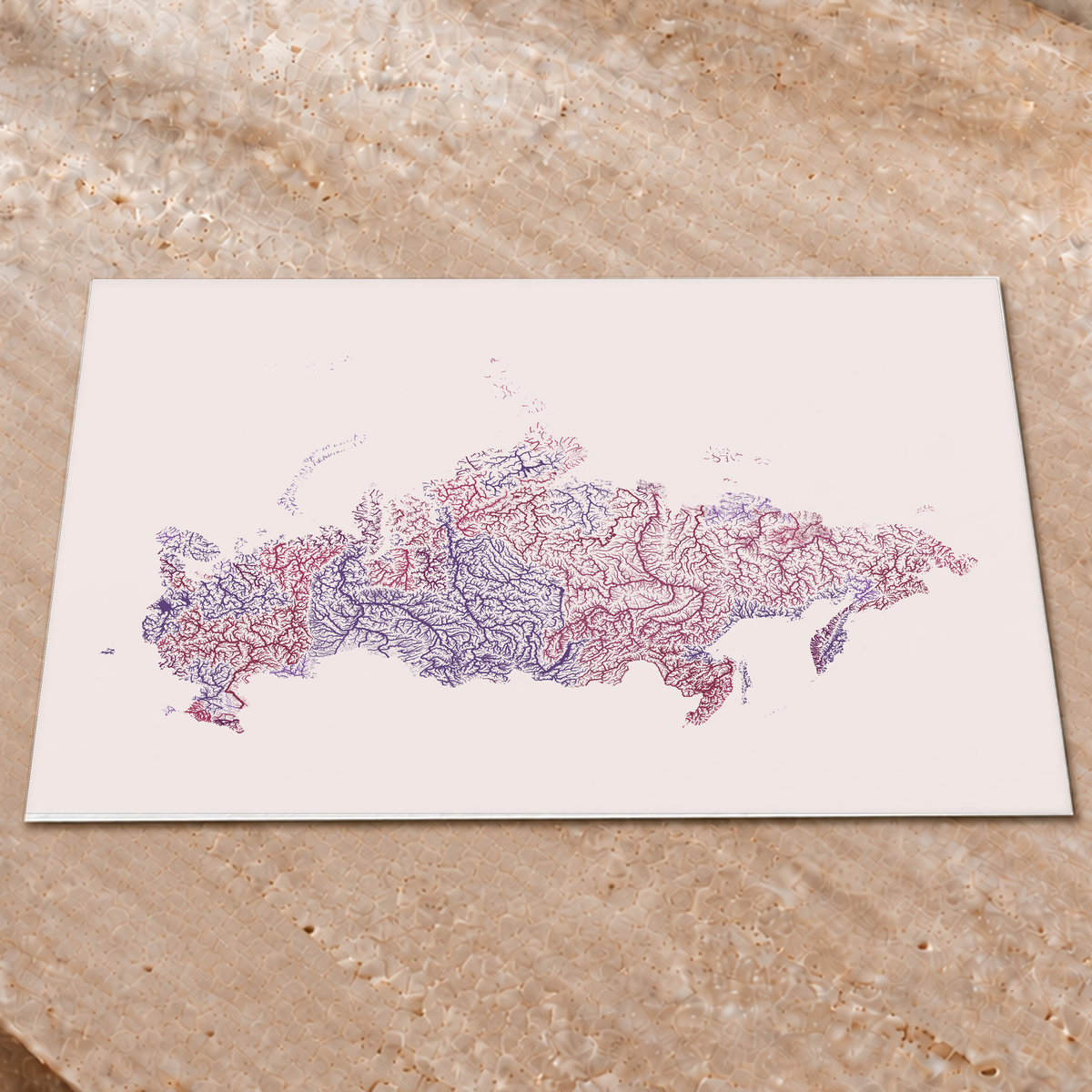 Beautiful Rivers — Rússia — Ameixa e rosé, Impressão fine art · 60 × 80 cm, Sem margem