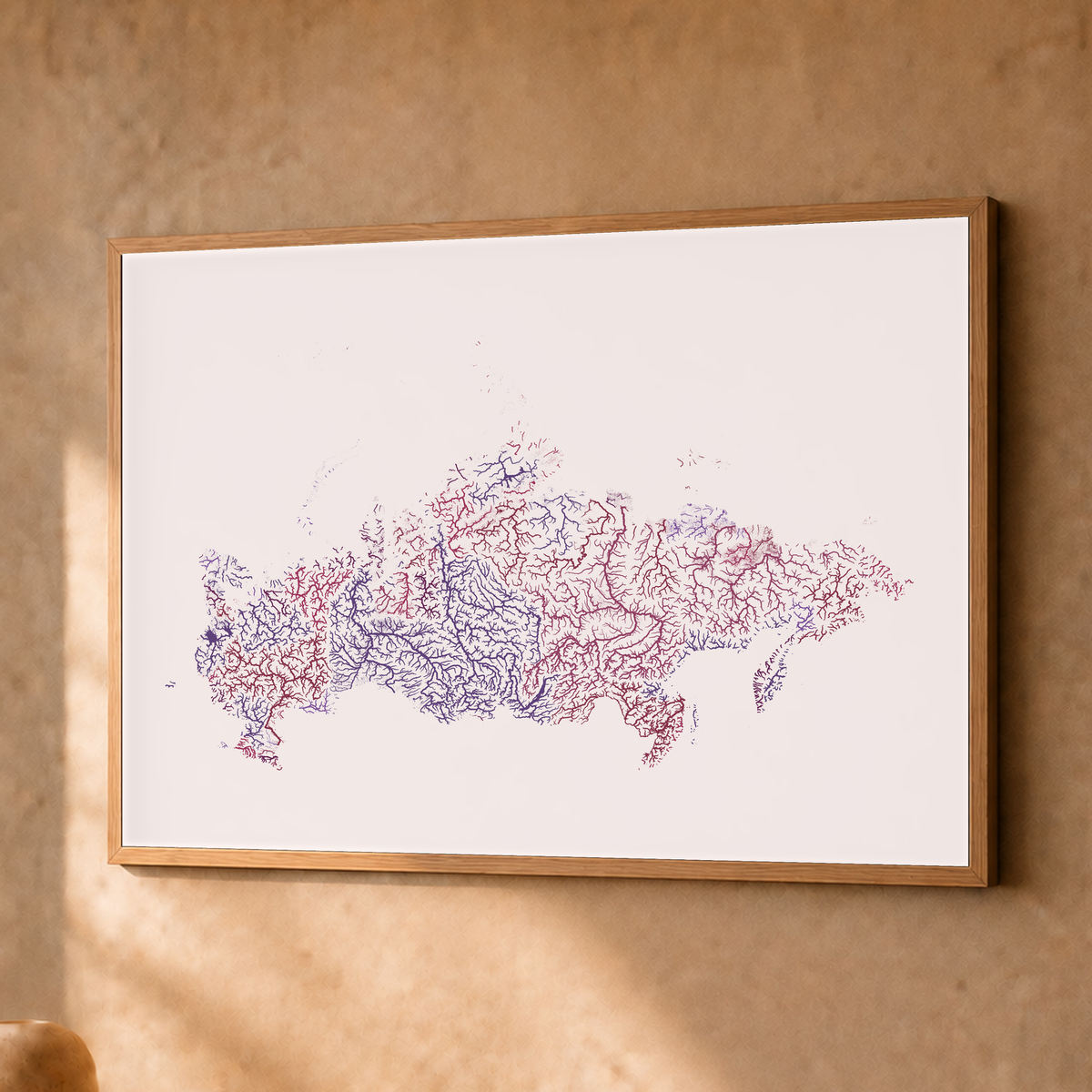 Beautiful Rivers — Rússia — Ameixa e rosé, Fine art emoldurado · 30 × 40 cm, Natural · Sem margem