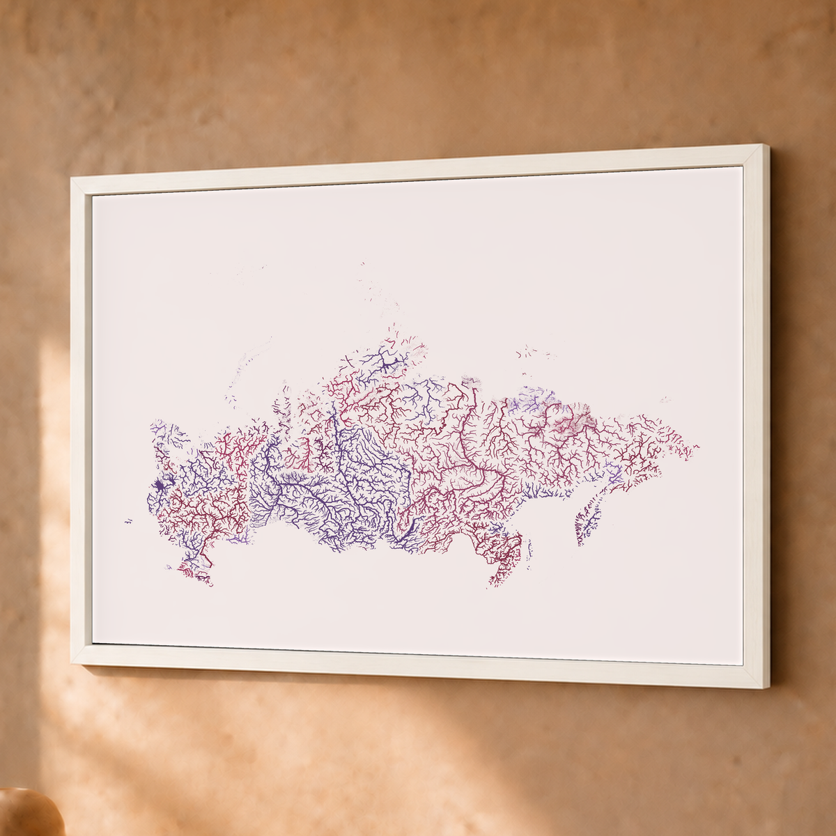 Beautiful Rivers — Rússia — Ameixa e rosé, Fine art emoldurado · 30 × 40 cm, Branco · Sem margem