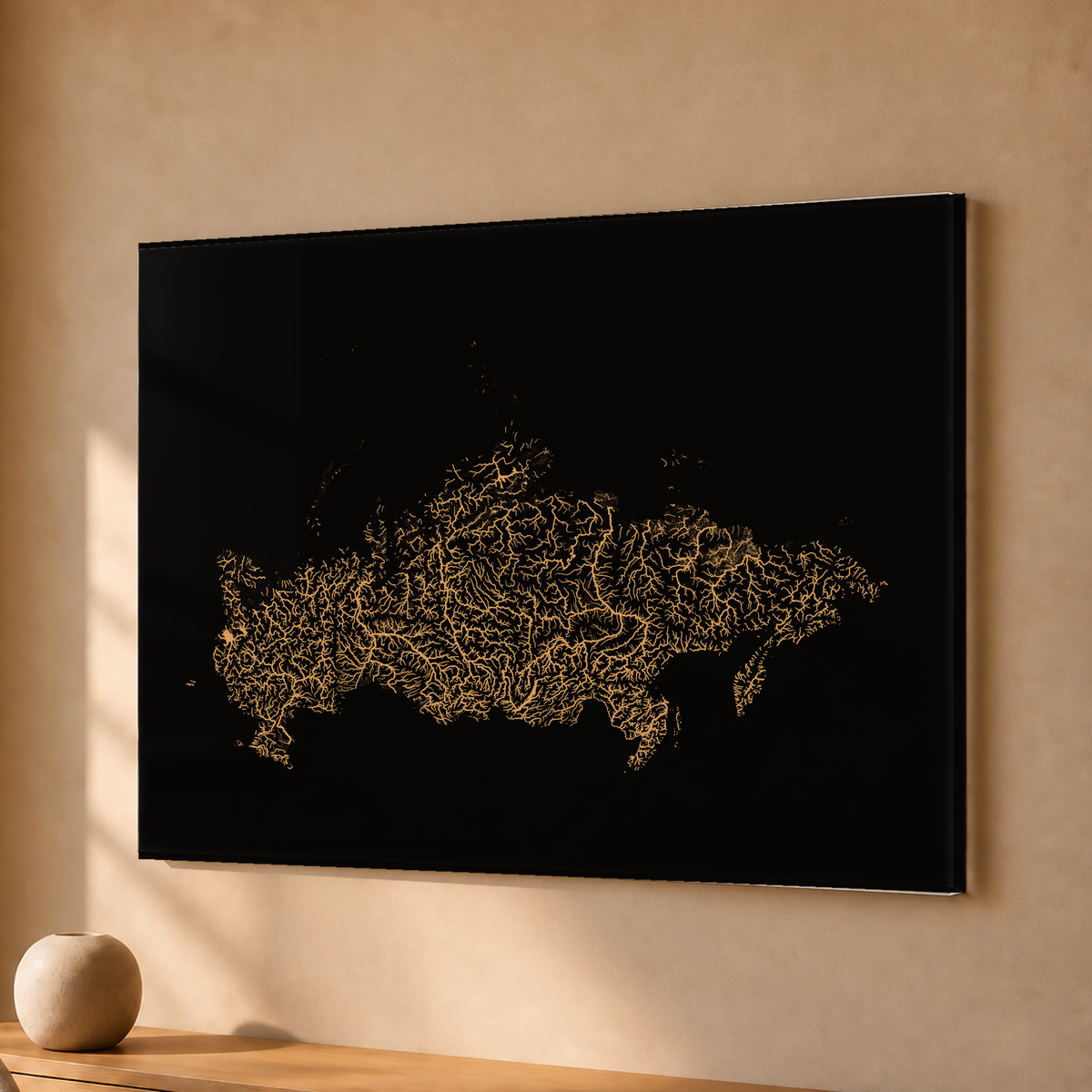Beautiful Rivers — Rússia — Cobre, Acrílico · 30 × 40 cm, Sem margem