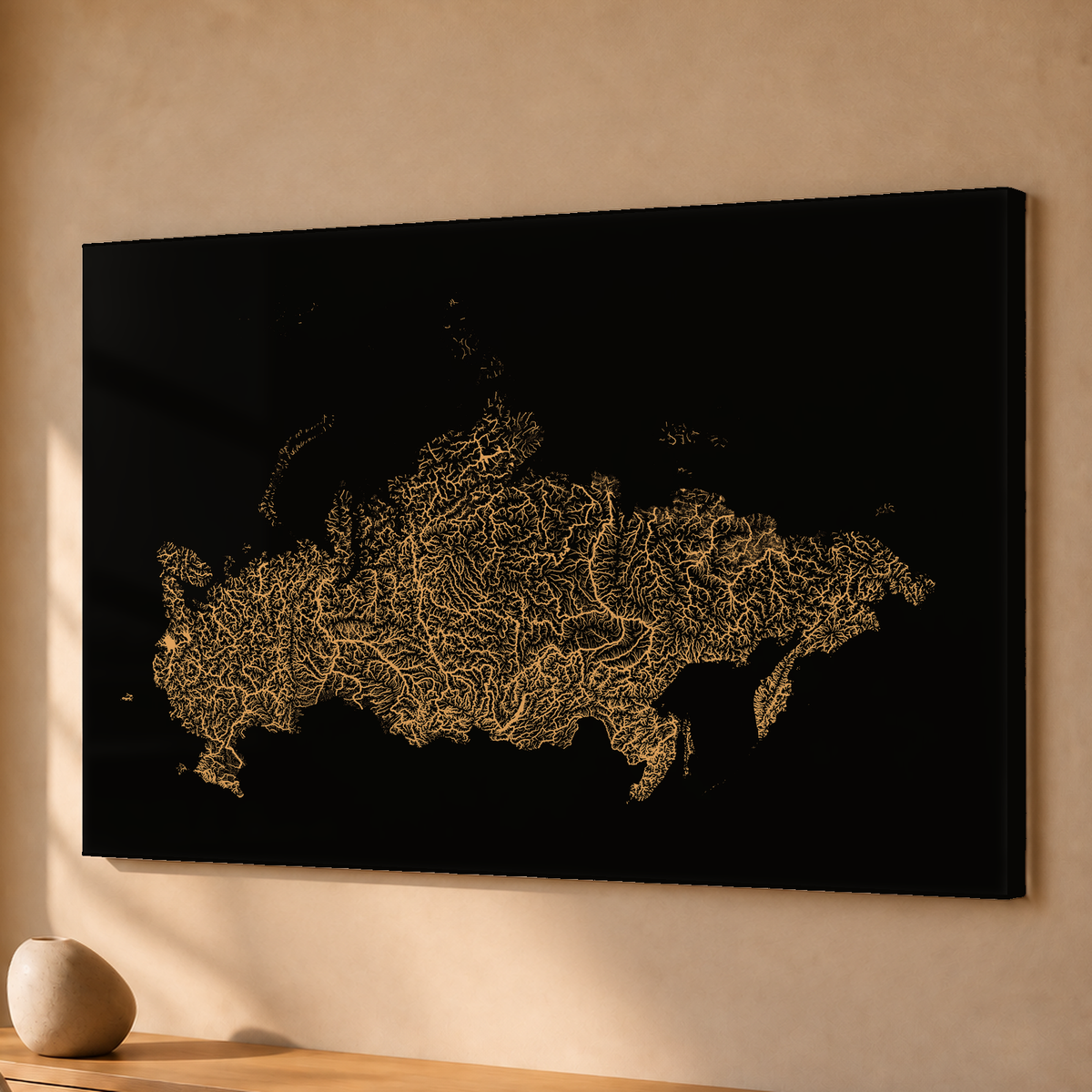 Beautiful Rivers — Rússia — Cobre, Acrílico · 40 × 60 cm, Sem margem