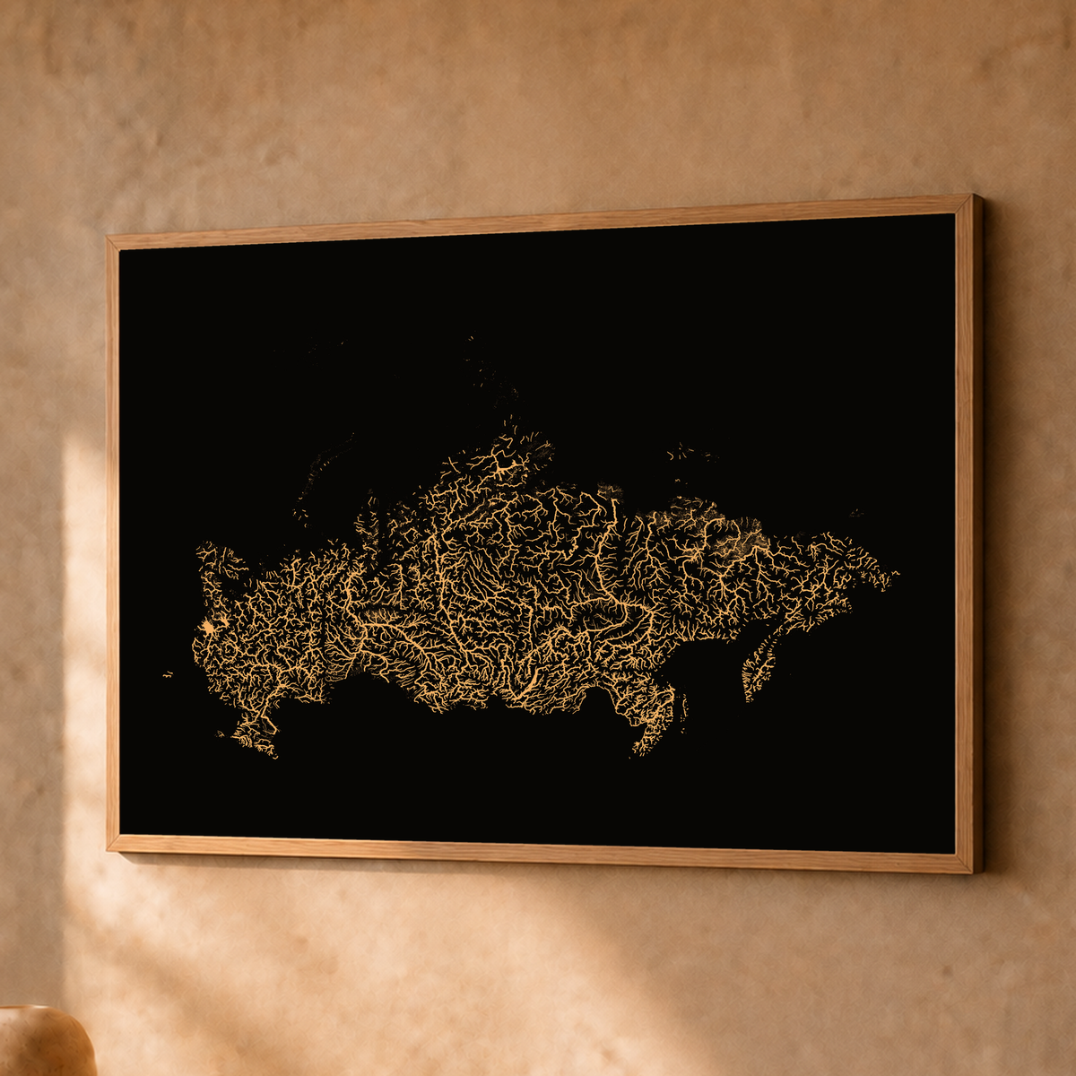Beautiful Rivers — Rússia — Cobre, Fine art emoldurado · 30 × 40 cm, Natural · Sem margem