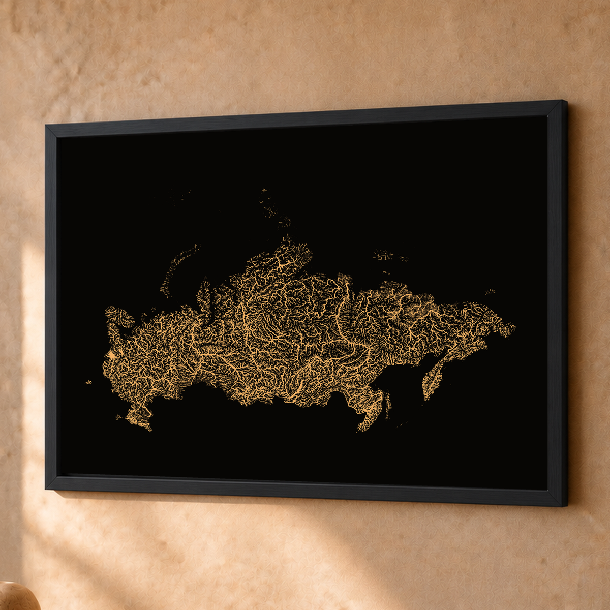 Beautiful Rivers — Rússia — Cobre, Fine art emoldurado · 45 × 60 cm, Preto · Sem margem